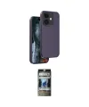 ieg™ iPhone 11 Kılıf Kıvılcım Çizgi Serisi - Siyah 34D Hayalet Izgaralı Cam