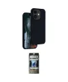 ieg™ iPhone 11 Kılıf Kıvılcım Çizgi Serisi - Siyah 34D Hayalet Izgaralı Cam