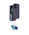 ieg™ iPhone 11 Kılıf Kıvılcım Çizgi Serisi - Siyah 3D Antistatik Cam Ekran Koruyucu