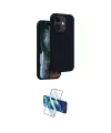 ieg™ iPhone 11 Kılıf Kıvılcım Çizgi Serisi - Siyah 3D Antistatik Cam Ekran Koruyucu