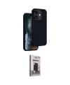 ieg™ iPhone 11 Kılıf Kıvılcım Çizgi Serisi - Siyah Bilvis Hayalet Cam Ekran Koruyucu