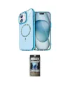 ieg™ iPhone 11 Kılıf Kıvılcım Form Prime - Siyah 34D Hayalet Izgaralı Cam