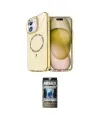 ieg™ iPhone 11 Kılıf Kıvılcım Form Prime - Siyah 34D Hayalet Izgaralı Cam