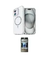 ieg™ iPhone 11 Kılıf Kıvılcım Form Prime - Siyah 34D Hayalet Izgaralı Cam