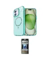 ieg™ iPhone 11 Kılıf Kıvılcım Form Prime - Siyah 34D Hayalet Izgaralı Cam