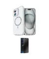 ieg™ iPhone 11 Kılıf Kıvılcım Form Prime - Siyah 3D Antistatik Hayalet Cam Ekran Koruyucu