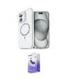 ieg™ iPhone 11 Kılıf Kıvılcım Form Prime - Siyah Bilvis 5in1 5D Magic Hayalet Cam Ekran Koruyucu