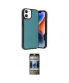 ieg™ iPhone 11 Kılıf Kıvılcım Işık Serisi - Siyah 34D Hayalet Izgaralı Cam