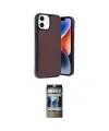 ieg™ iPhone 11 Kılıf Kıvılcım Işık Serisi - Siyah 34D Hayalet Izgaralı Cam