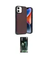 ieg™ iPhone 11 Kılıf Kıvılcım Işık Serisi - Siyah 360 Mat Full Body Arka Koruyucu