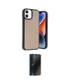 ieg™ iPhone 11 Kılıf Kıvılcım Işık Serisi - Siyah 3D Antistatik Hayalet Cam Ekran Koruyucu