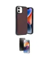 ieg™ iPhone 11 Kılıf Kıvılcım Işık Serisi - Siyah 3D Antistatik Mat Seramik Nano Ekran Koruyucu
