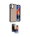 ieg™ iPhone 11 Kılıf Kıvılcım Işık Serisi - Siyah 3D Antistatik Mat Seramik Nano Ekran Koruyucu