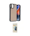 ieg™ iPhone 11 Kılıf Kıvılcım Işık Serisi - Siyah 6D Mat Seramik Hayalet Nano Ekran Koruyucu
