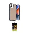 ieg™ iPhone 11 Kılıf Kıvılcım Işık Serisi - Siyah Buffer Cam Ekran Koruyucu