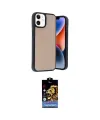 ieg™ iPhone 11 Kılıf Kıvılcım Işık Serisi - Siyah Buffer Hayalet Cam Ekran Koruyucu