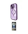 ieg™ iPhone 11 Kılıf Kıvılcım Modern Koleksiyonu - Siyah 34D Hayalet Izgaralı Cam