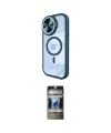 ieg™ iPhone 11 Kılıf Kıvılcım Modern Koleksiyonu - Siyah 34D Hayalet Izgaralı Cam