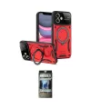 ieg™ iPhone 11 Kılıf Kıvılcım Modern Serisi - Siyah 34D Hayalet Izgaralı Cam