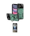 ieg™ iPhone 11 Kılıf Kıvılcım Modern Serisi - Siyah 34D Hayalet Izgaralı Cam
