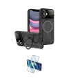ieg™ iPhone 11 Kılıf Kıvılcım Modern Serisi - Siyah 3D Antistatik Cam Ekran Koruyucu