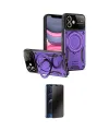 ieg™ iPhone 11 Kılıf Kıvılcım Modern Serisi - Siyah 3D Antistatik Hayalet Cam Ekran Koruyucu