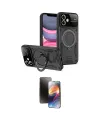 ieg™ iPhone 11 Kılıf Kıvılcım Modern Serisi - Siyah 3D Antistatik Mat Seramik Nano Ekran Koruyucu