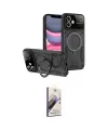 ieg™ iPhone 11 Kılıf Kıvılcım Modern Serisi - Siyah Bilvis 3D Mat Cam Ekran Koruyucu