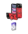 ieg™ iPhone 11 Kılıf Kıvılcım Modern Serisi - Siyah Bilvis 5in1 3D Magic Cam Ekran Koruyucu