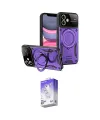 ieg™ iPhone 11 Kılıf Kıvılcım Modern Serisi - Siyah Bilvis 5in1 3D Magic Cam Ekran Koruyucu