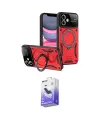 ieg™ iPhone 11 Kılıf Kıvılcım Modern Serisi - Siyah Bilvis 5in1 5D Magic Hayalet Cam Ekran Koruyucu