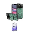 ieg™ iPhone 11 Kılıf Kıvılcım Modern Serisi - Siyah Bilvis 5in1 5D Magic Hayalet Cam Ekran Koruyucu