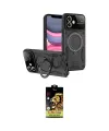 ieg™ iPhone 11 Kılıf Kıvılcım Modern Serisi - Siyah Buffer Cam Ekran Koruyucu
