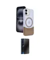 ieg™ iPhone 11 Kılıf Kozmos Form Özel Seri - Siyah 3D Antistatik Hayalet Cam Ekran Koruyucu