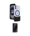 ieg™ iPhone 11 Kılıf Kozmos Form Özel Seri - Siyah 3D Antistatik Hayalet Cam Ekran Koruyucu