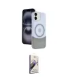ieg™ iPhone 11 Kılıf Kozmos Form Özel Seri - Siyah Bilvis 3D Mat Cam Ekran Koruyucu