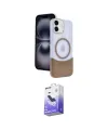 ieg™ iPhone 11 Kılıf Kozmos Form Özel Seri - Siyah Bilvis 5in1 5D Magic Hayalet Cam Ekran Koruyucu