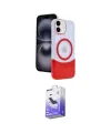 ieg™ iPhone 11 Kılıf Kozmos Form Özel Seri - Siyah Bilvis 5in1 5D Magic Hayalet Cam Ekran Koruyucu