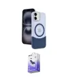 ieg™ iPhone 11 Kılıf Kozmos Form Özel Seri - Siyah Bilvis 5in1 5D Magic Hayalet Cam Ekran Koruyucu