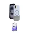 ieg™ iPhone 11 Kılıf Kozmos Form Özel Seri - Siyah Bilvis 5in1 5D Magic Hayalet Cam Ekran Koruyucu