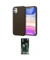 ieg™ iPhone 11 Kılıf Kozmos Yansıma Özel Seri - Şeffaf 360 Full Body Arka Koruyucu