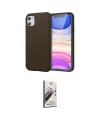 ieg™ iPhone 11 Kılıf Kozmos Yansıma Özel Seri - Siyah Bilvis 3D Mat Cam Ekran Koruyucu