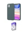 ieg™ iPhone 11 Kılıf Kozmos Yansıma Özel Seri - Siyah Bilvis 5in1 3D Magic Cam Ekran Koruyucu