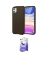 ieg™ iPhone 11 Kılıf Kozmos Yansıma Özel Seri - Siyah Bilvis 5in1 5D Magic Hayalet Cam Ekran Koruyucu