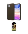 ieg™ iPhone 11 Kılıf Kozmos Yansıma Özel Seri - Siyah Buffer Cam Ekran Koruyucu