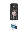 ieg™ iPhone 11 Kılıf Nova Form Koleksiyonu - Siyah 3D Antistatik Cam Ekran Koruyucu