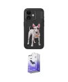ieg™ iPhone 11 Kılıf Nova Form Koleksiyonu - Siyah Bilvis 5in1 5D Magic Hayalet Cam Ekran Koruyucu