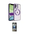 ieg™ iPhone 11 Kılıf Nova Işık Özel Seri - Siyah 34D Hayalet Izgaralı Cam