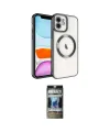 ieg™ iPhone 11 Kılıf Nova Işık Özel Seri - Siyah 34D Hayalet Izgaralı Cam