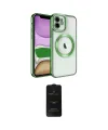 ieg™ iPhone 11 Kılıf Nova Işık Özel Seri - Siyah 6D Antistatik Mat Seramik Hayalet Nano Ekran Koruyucu